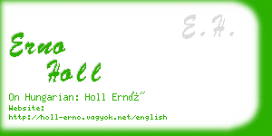 erno holl business card